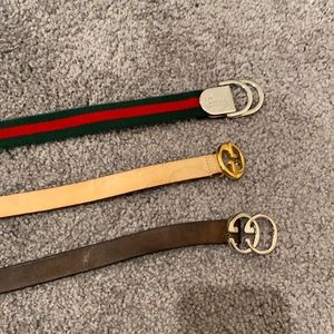 3 authentic kids Gucci belt